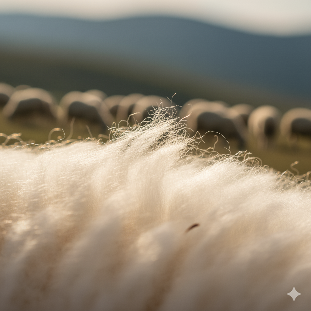 merino yünü doğada detaylı yakın çekim